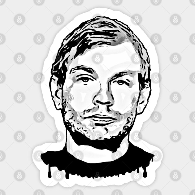 Jeffrey Dahmer Fan Art Design Sticker by DankFutura